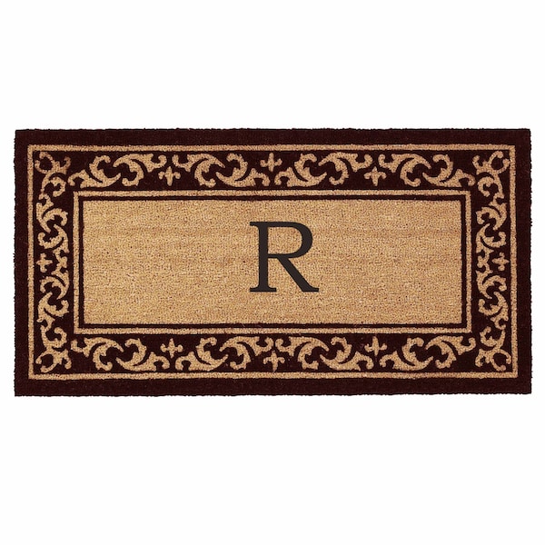 Calloway Mills Monogram Door Mat, Black, Natural, 36 in W x 72 in L 120063672R - main